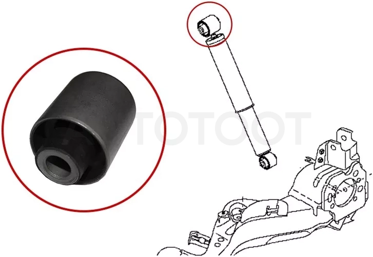 Сайлентблок Nissan Qashqai 06-13 / Dualis 07-14 / Qashqai+2 08-14 - Артикул STE6210JD04AB2 - Производитель Sat - Фото, Отзывы, Цены