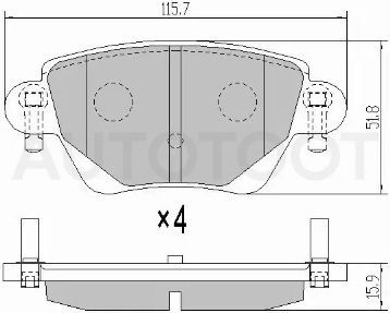 Колодки тормозные (Сзади) Ford Mondeo 00-07 - Артикул ST1219894 - Производитель Sat - Фото, Отзывы, Цены