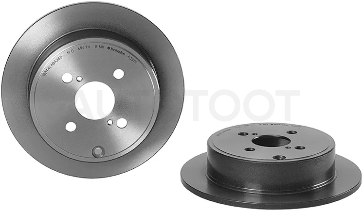 Диск тормозной (Сзади) Toyota Corolla (E120) 00-07 / Corolla Fielder (E120) 00-06 / Corolla JPN (E120) 00-07