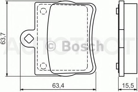 Колодки тормозные задние ширина 63.7mm высота 63.4mm -STA0054201820 Sat для MERCEDES C-CLASS