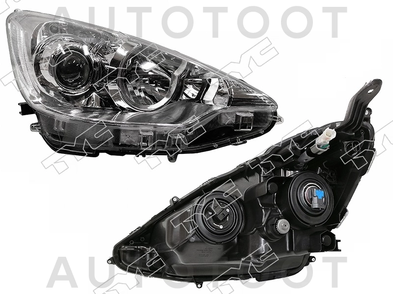 Фара правая, галоген -  для TOYOTA AQUA