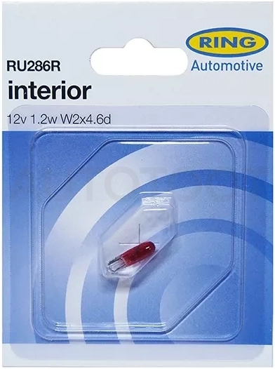 Лампа (T5/ Галоген/ W1.2W Индикатор (Красная) 12V 1.2W Блистер 1 шт.)