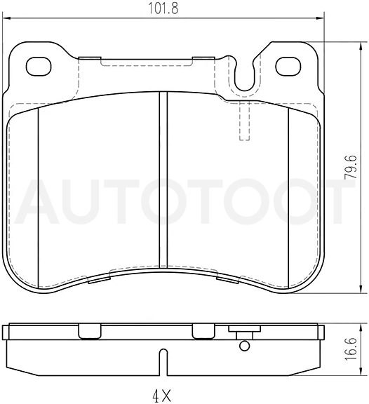 Колодки тормозные (Спереди) Mercedes-Benz C-Class 00-08 / CLK-Class 02-10 - Артикул STA0044205120 - Производитель Sat - Фото, Отзывы, Цены