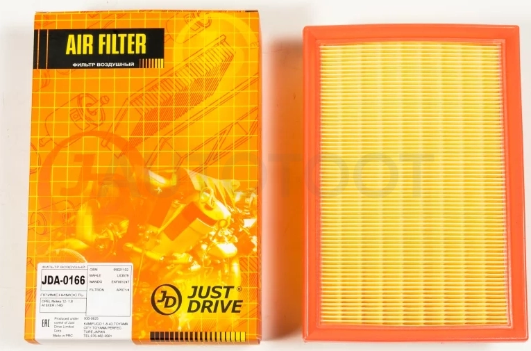 Фильтр воздушный - Артикул JDA0166 - Производитель Just Drive - Фото, Отзывы, Цены