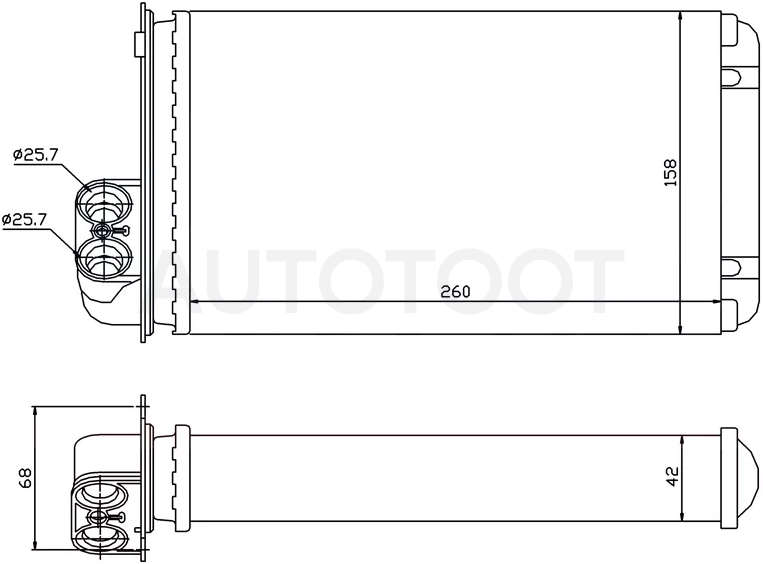 Радиатор отопителя салона Renault Scenic 97-03