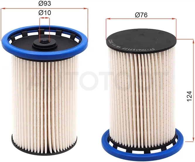 Фильтр топливный VW TOUAREG 3.0/4.2 10-18/PORSCHE CAYENNE 3.0/4.2 10-18 DIESEL