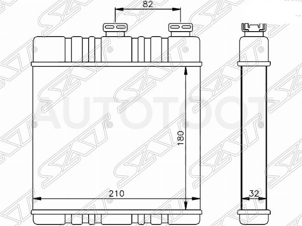 Радиатор отопителя салона -STOP483950 Sat для OPEL ASTRA, OPEL ZAFIRA