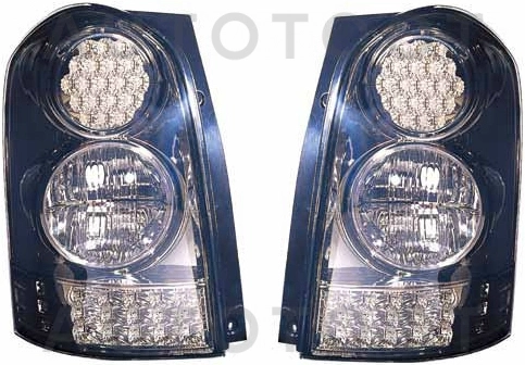 Фонарь задний левый+правый (комплект, тюнинг, с диодами, тонированный, внутри хром) -  для MAZDA MPV