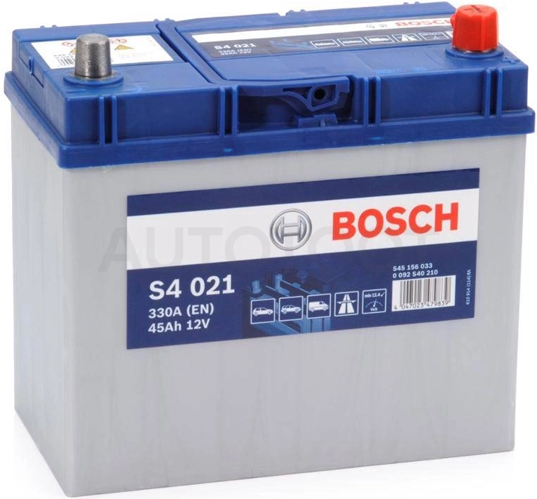 Аккумулятор BOSCH 45Ah 330A обратная полярность(-+)