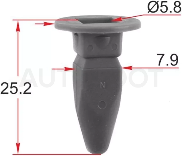 Клипса крепежная VAG (Продажа по 10шт) - Артикул STM12467 - Производитель Sat - Фото, Отзывы, Цены
