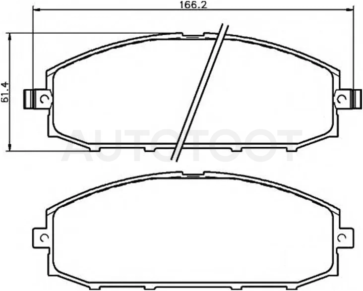 Колодки тормозные (Спереди) Nissan Patrol 97-10 / Safari 97-07