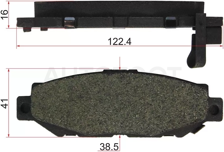 Колодки тормозные (Сзади) Toyota Crown 91-99 / Hiace 96-10 / Mark II (X100) 96-00 / Lexus GS 93-97 / Toyota Aristo 91-97 / Chaser (X100) 96-01 / Cresta (X100) 96-01 / Crown Majesta 95-99