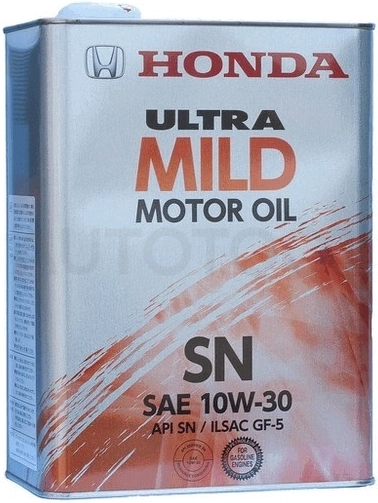 10W-30 моторное масло HONDA ULTRA MILD-SN/GF5 4л - Артикул 0821999974 - Производитель Honda - Фото, Отзывы, Цены