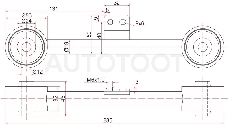 Тяга задняя продольная верхняя HONDA HR-V RH - Артикул ST52390S2H000 - Производитель Sat - Фото, Отзывы, Цены