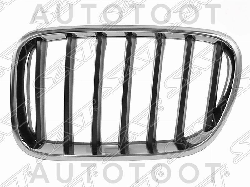 Решетка радиатора левая хром-черная -STBM840932 Sat для BMW X3