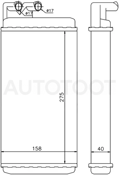 Радиатор отопителя салона Audi A6 94-97 / 100 82-95
