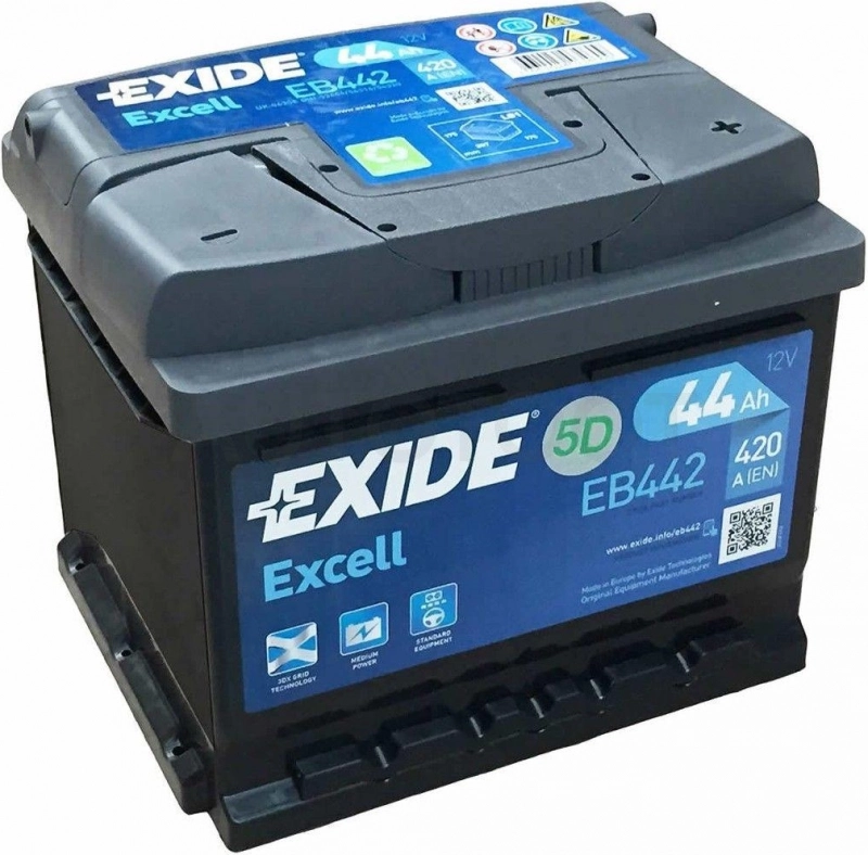 Аккумулятор EXIDE 44Ah 420A обратная полярность(-+)