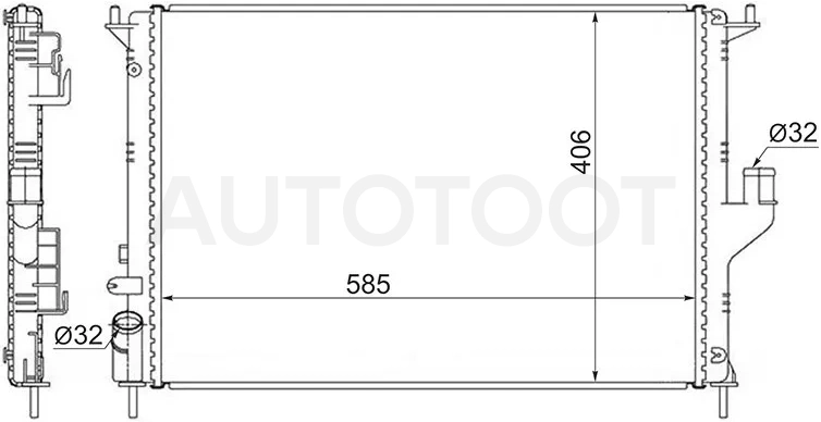 Радиатор LADA Largus 12-21 / Nissan Almera 12-19 - Артикул SGRN0002081R - Производитель Sat - Фото, Отзывы, Цены