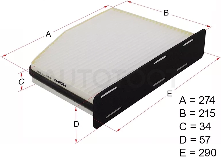Фильтр салона AUDI A3 04-/SKODA OCTAVIA 04-/VOLKSWAGEN PASSAT 06