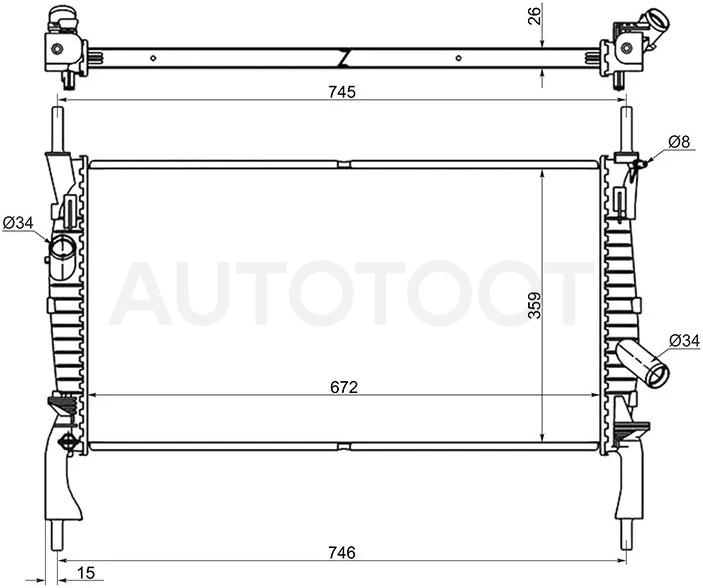 Радиатор Ford Transit 06-14