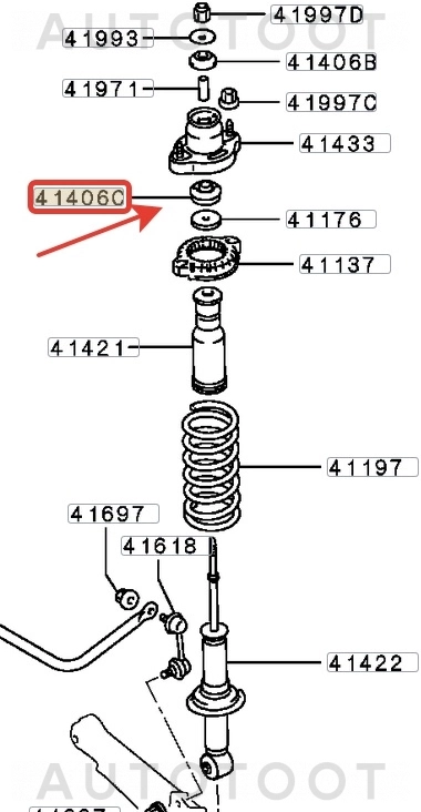 Втулка заднего амортизатора нижняя -STMR594613 Sat для MITSUBISHI ASX, MITSUBISHI AIRTREK, MITSUBISHI OUTLANDER, MITSUBISHI LANCER