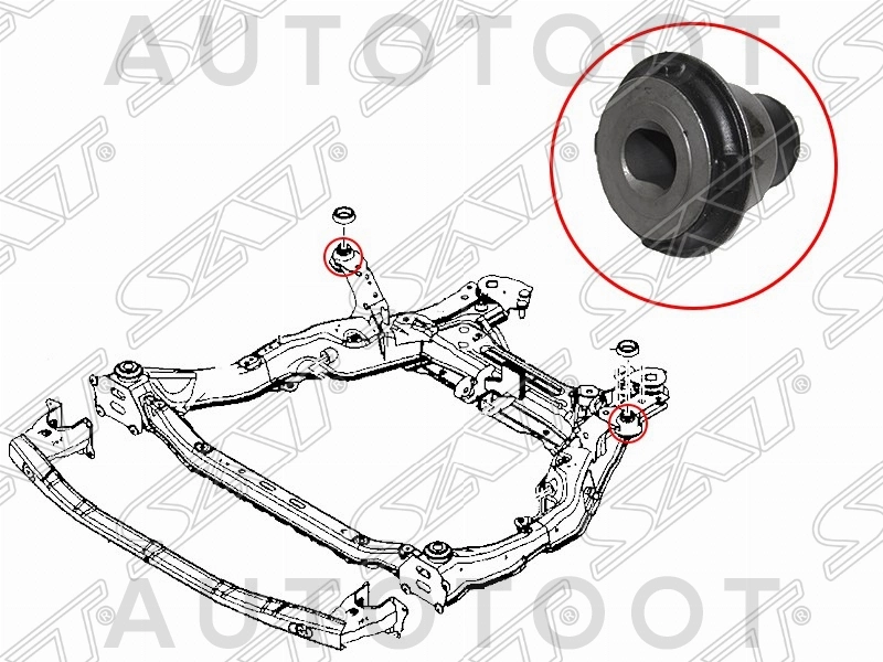 Сайлентблок передней балки -MZAB135 Febest для MAZDA 6 (ATENZA)