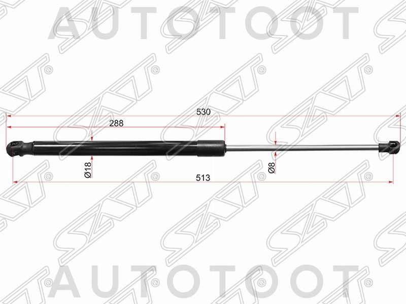 Амортизатор капота правый -ST534400W200 Sat для LEXUS RX450H, LEXUS RX270, LEXUS RX350