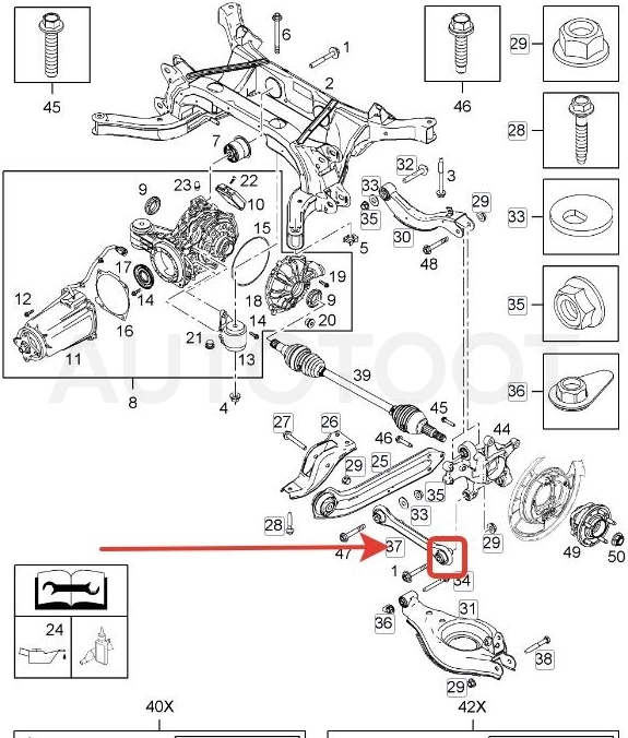 Сайлентблок задней подвески поперечного рычага наружный -SL2313 Sufix для CHEVROLET CAPTIVA, OPEL ANTARA