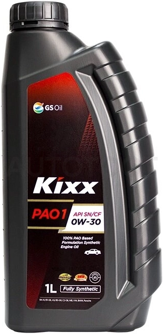 0W-30 моторное масло Kixx PAO 1л. - Артикул L2081AL1E1 - Производитель Kixx - Фото, Отзывы, Цены