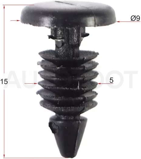 Клипса обшивки капота CHRYSLER/VAG/GM/FORD (Продажа по 10шт)
