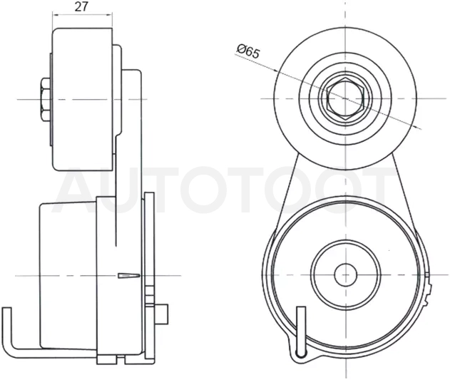 Натяжитель приводного ремня HYUNDAI SANTA FE/KIA SORENTO 2,0/2,2D 09