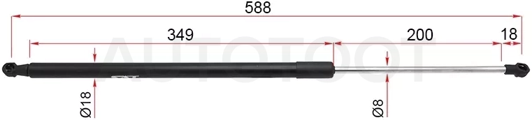 Амортизатор крышки багажника Toyota Ractis 05-10 (Справа=Слева) - Артикул ST689500W401 - Производитель Sat - Фото, Отзывы, Цены