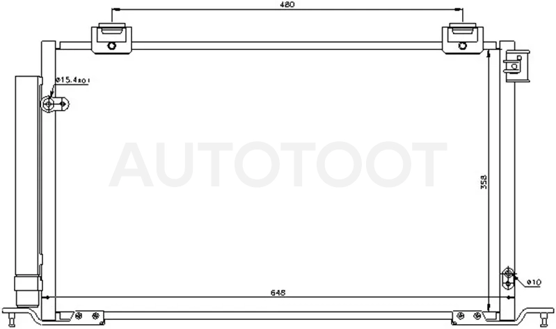 Радиатор кондиционера Toyota Avensis (T250) 03-08 - Артикул STTY253940 - Производитель Sat - Фото, Отзывы, Цены