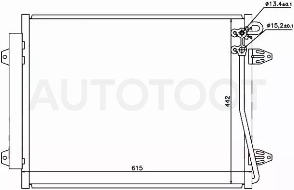 Радиатор кондиционера Volkswagen Passat 05-15 / Passat CC 08-16