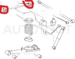 Сайлентблок задней продольной верхней тяги -ST4870228130 Sat для TOYOTA LITE ACE NOAH