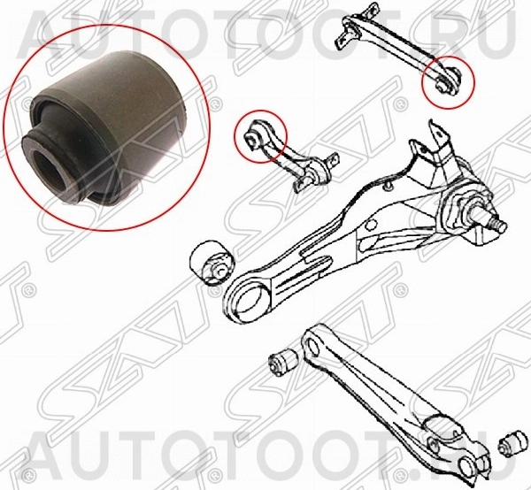 Сайлентблок заднего поперечного рычага верхнего -STMN101087 Sat для MITSUBISHI COLT, MITSUBISHI LANCER