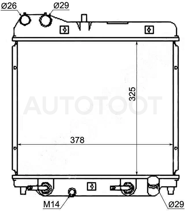 Радиатор охлаждения 1.3L 1.5L АКПП -SGHD00013 Sat для HONDA FIT, HONDA JAZZ