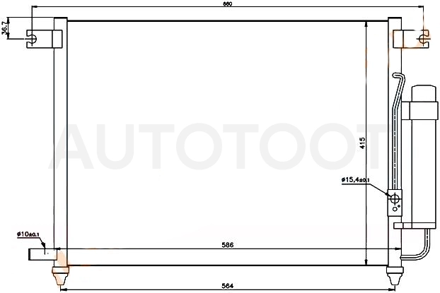 Радиатор кондиционера -STDW073940 Sat для CHEVROLET AVEO