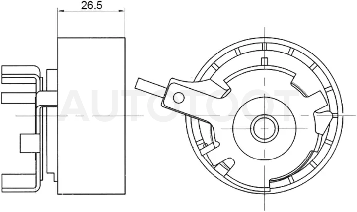 Ролик ремня ГРМ натяжной FORD B-MAX/FOCUS II/III/MAZDA 2 1,25/1,4/1,6