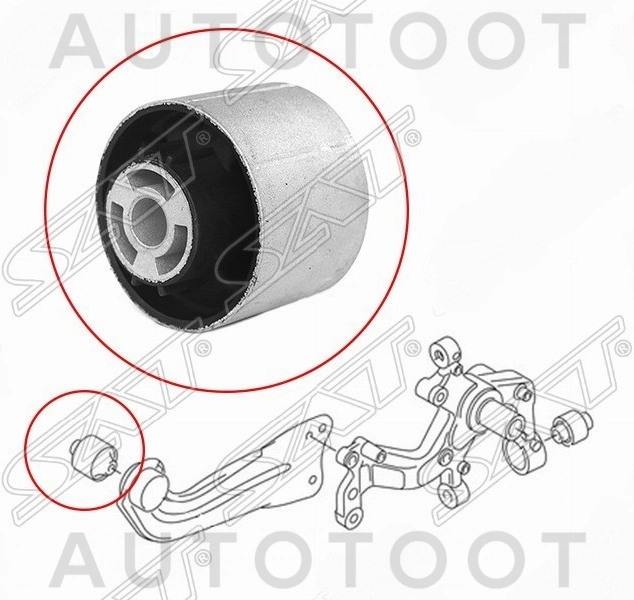 Сайлентблок заднего продольного рычага передний -ST1K0505541D Sat для SKODA SUPERB, SKODA YETI, SKODA OCTAVIA, VOLKSWAGEN TIGUAN