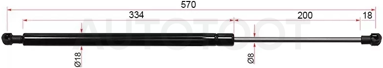 Амортизатор крышки багажника Hyundai Matrix 01-10 (Справа=Слева) - Артикул ST8177017031 - Производитель Sat - Фото, Отзывы, Цены
