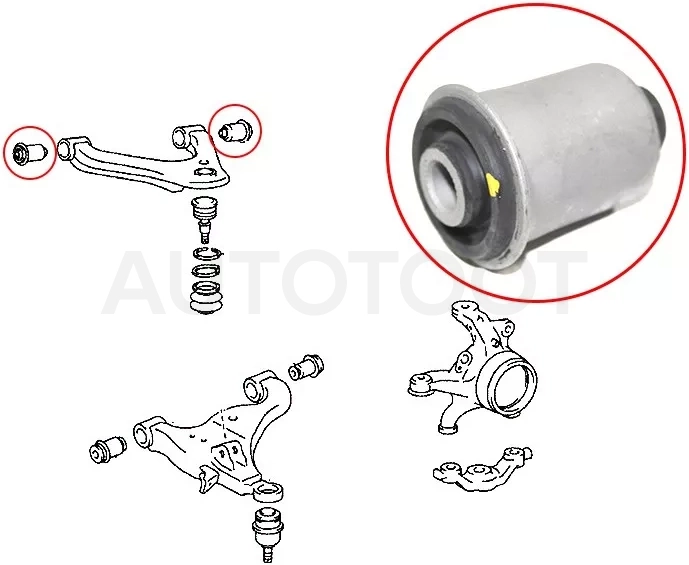 Сайлентблок рычага Toyota Land Cruiser Prado (J120,J150) 02-20 / Lexus GX 02-19