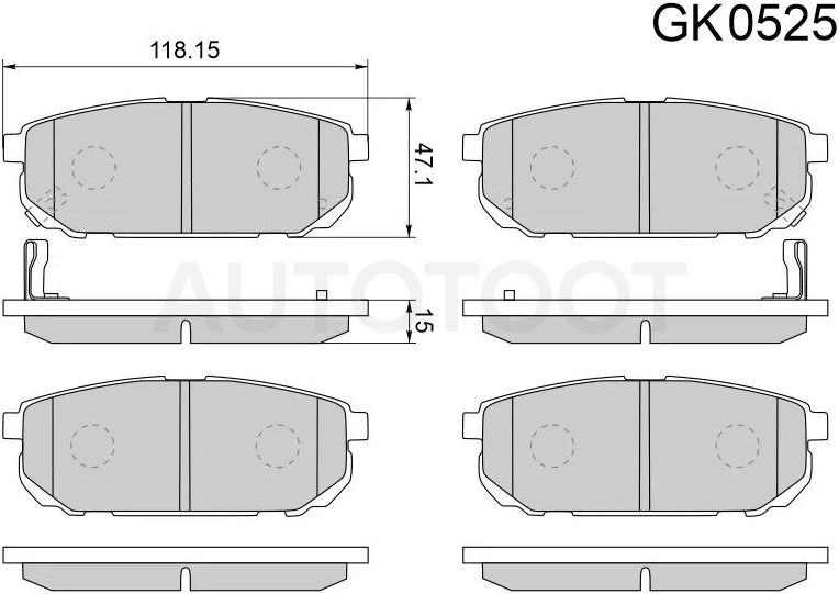 Колодки тормозные (Сзади) Kia Sorento 02-09 - Артикул GK0525 - Производитель Ctr - Фото, Отзывы, Цены