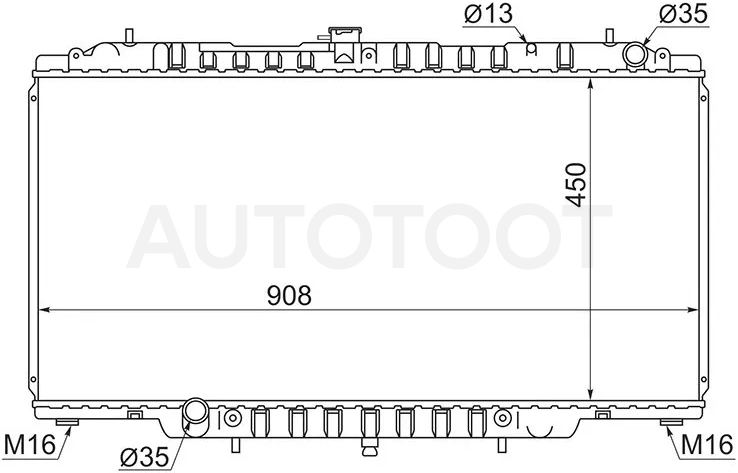 Радиатор Nissan Patrol 97-10 - Артикул NS000Y61D - Производитель Sat - Фото, Отзывы, Цены
