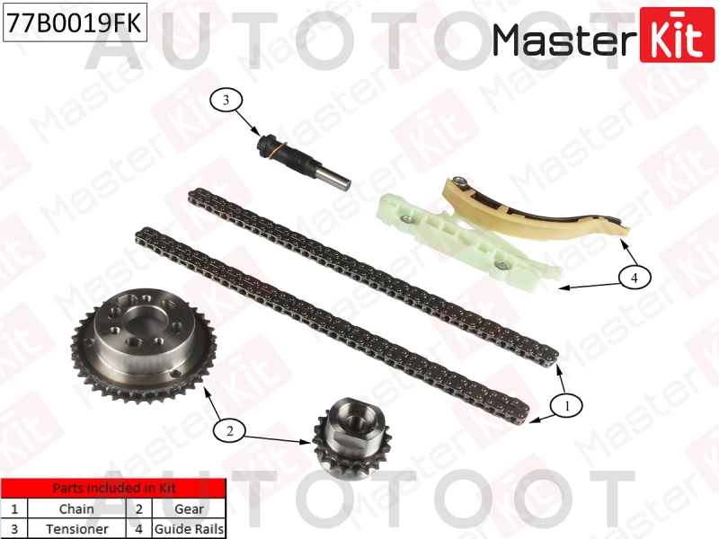 Комплект ГРМ 1, 8 дизель -77B0019FK MasterKit для FORD FOCUS