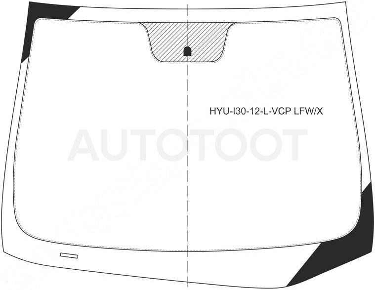 Стекло лобовое в клей -  для HYUNDAI I30