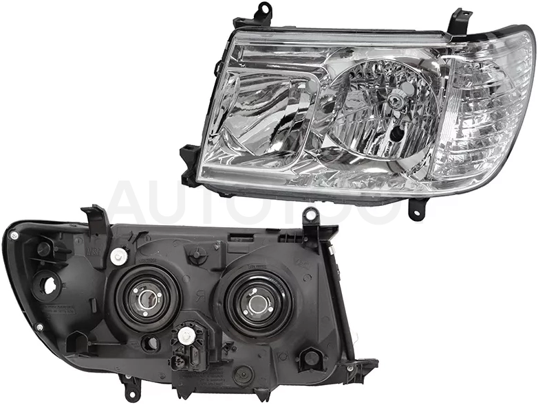 Фара Toyota Land Cruiser (J100) 05-07 (Слева/ Галоген/ С электрокорректором)