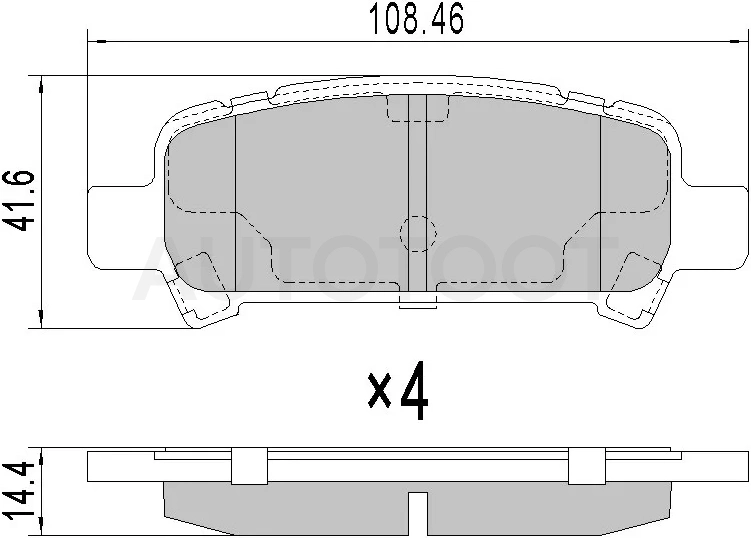 Колодки тормозные (Сзади) Subaru Forester 97-08 / Impreza 92-07 / Legacy 98-09 / Outback 98-06