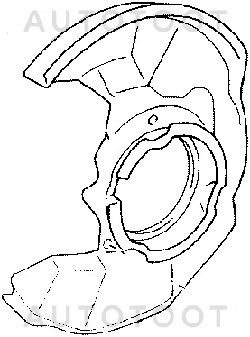 Щиток тормозного механизма передний левый -HTOTY004 Nty для TOYOTA COROLLA