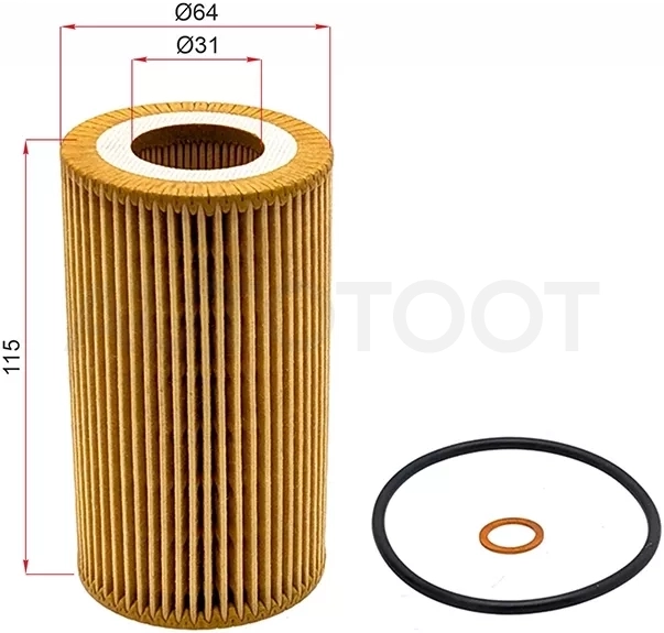 Фильтр масляный (картридж) OPEL ASTRA G 98-05 / OMEGA B 97-03 / VECTRA B 96-02 DIESEL 2.0-2.2 SAAB 9-3 98-04 / 9-5 02-05 2.2 DIESEL